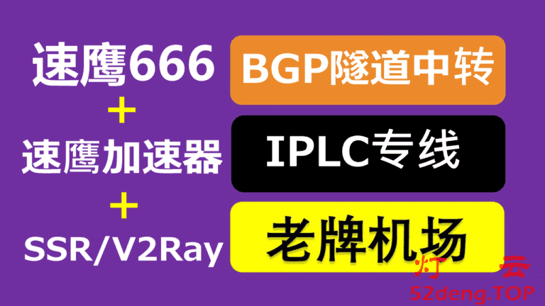 速鹰666 – 高速稳定SSR/V2Ray机场推荐 | BGP隧道中转/IPLC内网专线